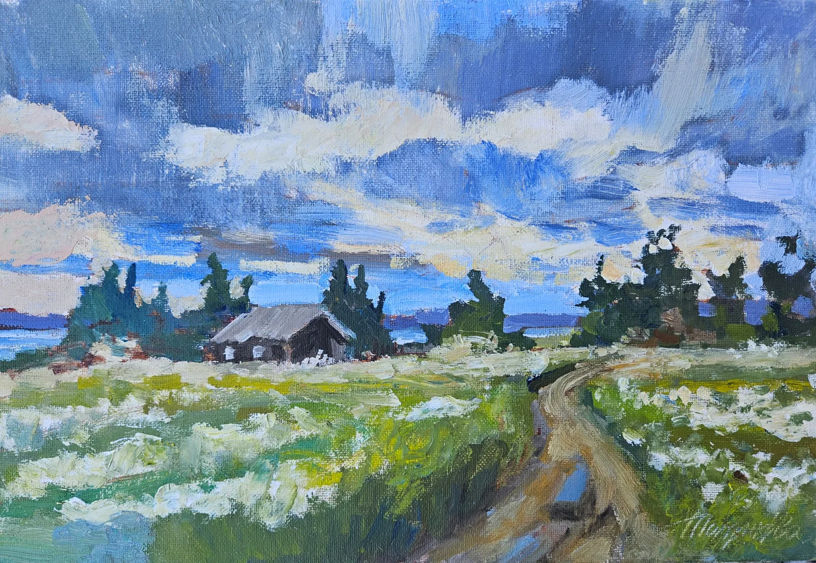 Картина «Из серии ЛЕТО в ДЕРЕВНЕ» — Ксения Ползикова, Пейзаж, аукцион Artstore