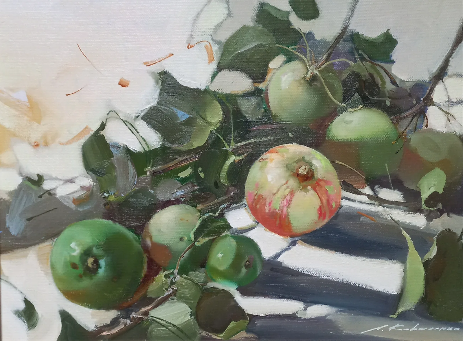 Картина «Этюд "Яблочки"» — Лина Коваленко, Натюрморт, аукцион Artstore
