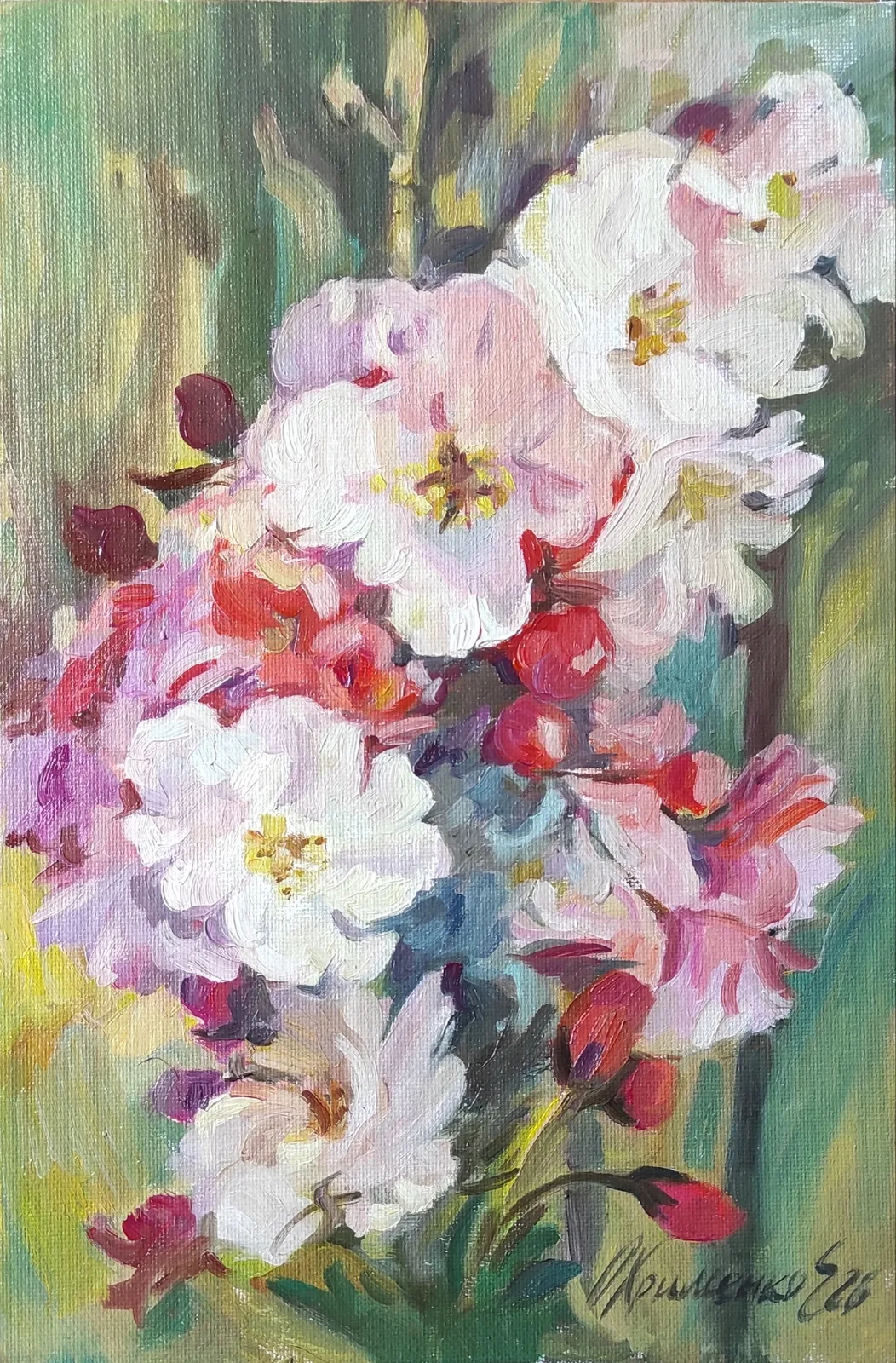 Картина «Весна. Яблоня.» — Екатерина Охрименко, Натюрморт, аукцион Artstore