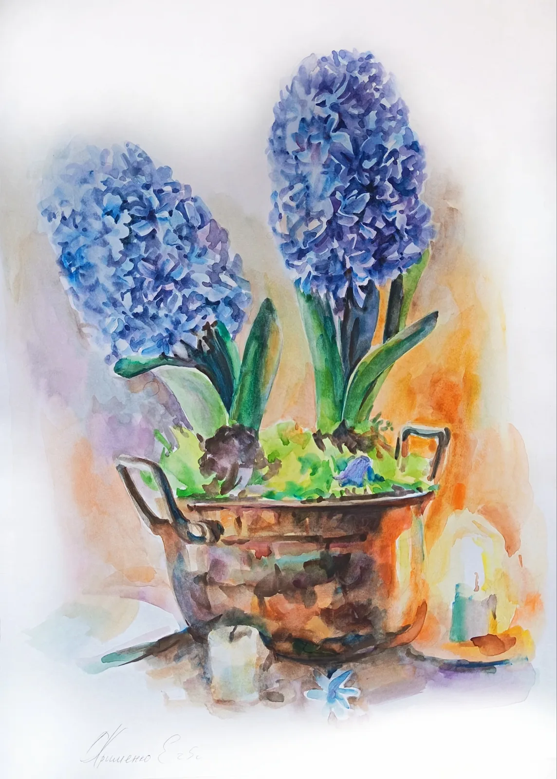 Картина «Гиацинты» — Екатерина Охрименко, Натюрморт, аукцион Artstore