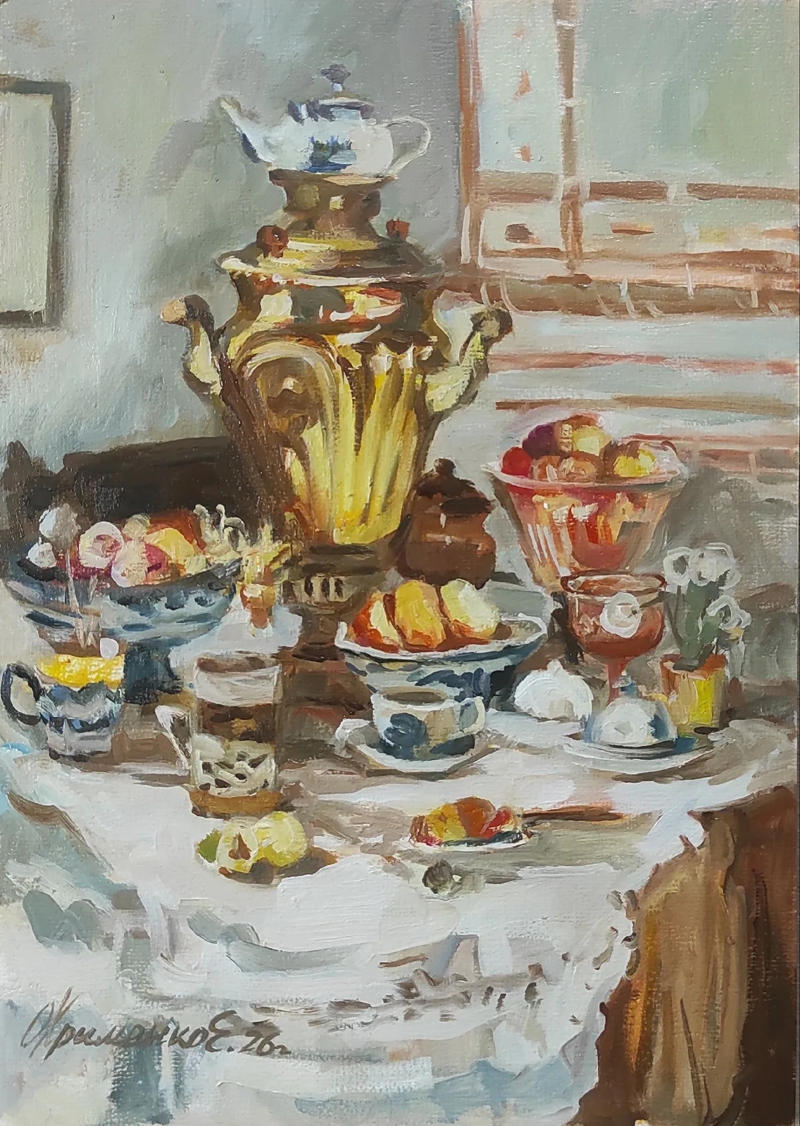 Картина «Хозяин - самовар. 30*20» — Екатерина Охрименко, Натюрморт, аукцион Artstore