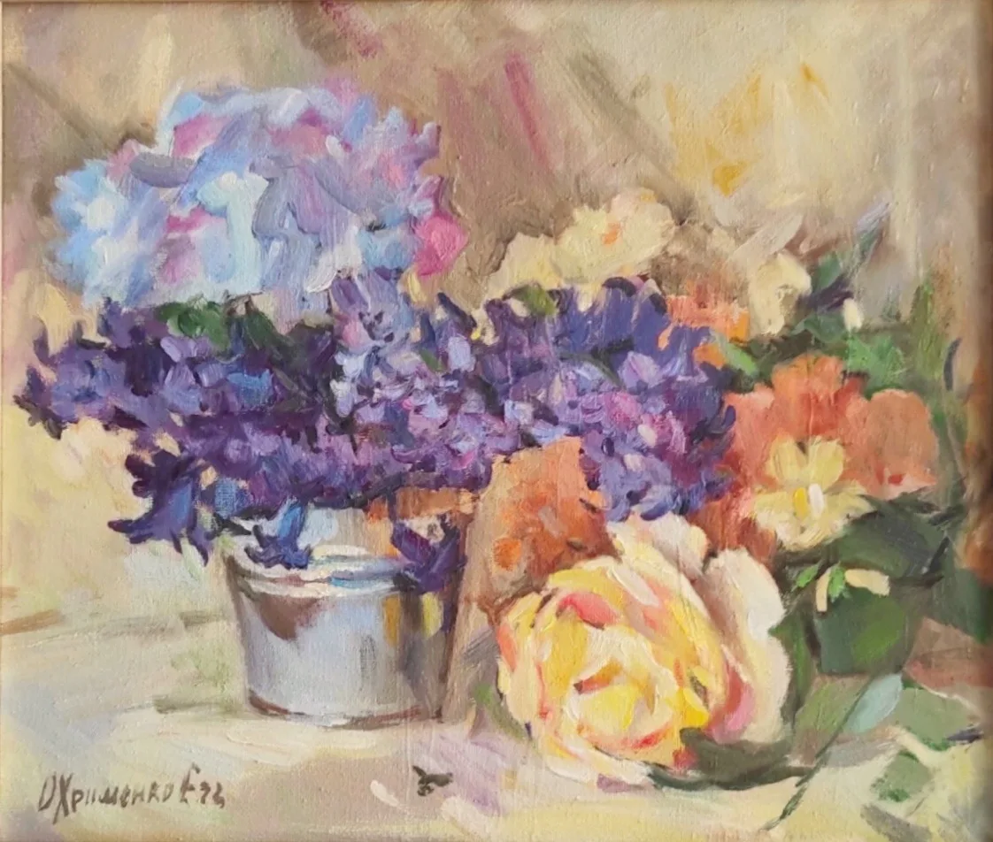 Картина «Голубой июнь» — Екатерина Охрименко, Натюрморт, аукцион Artstore