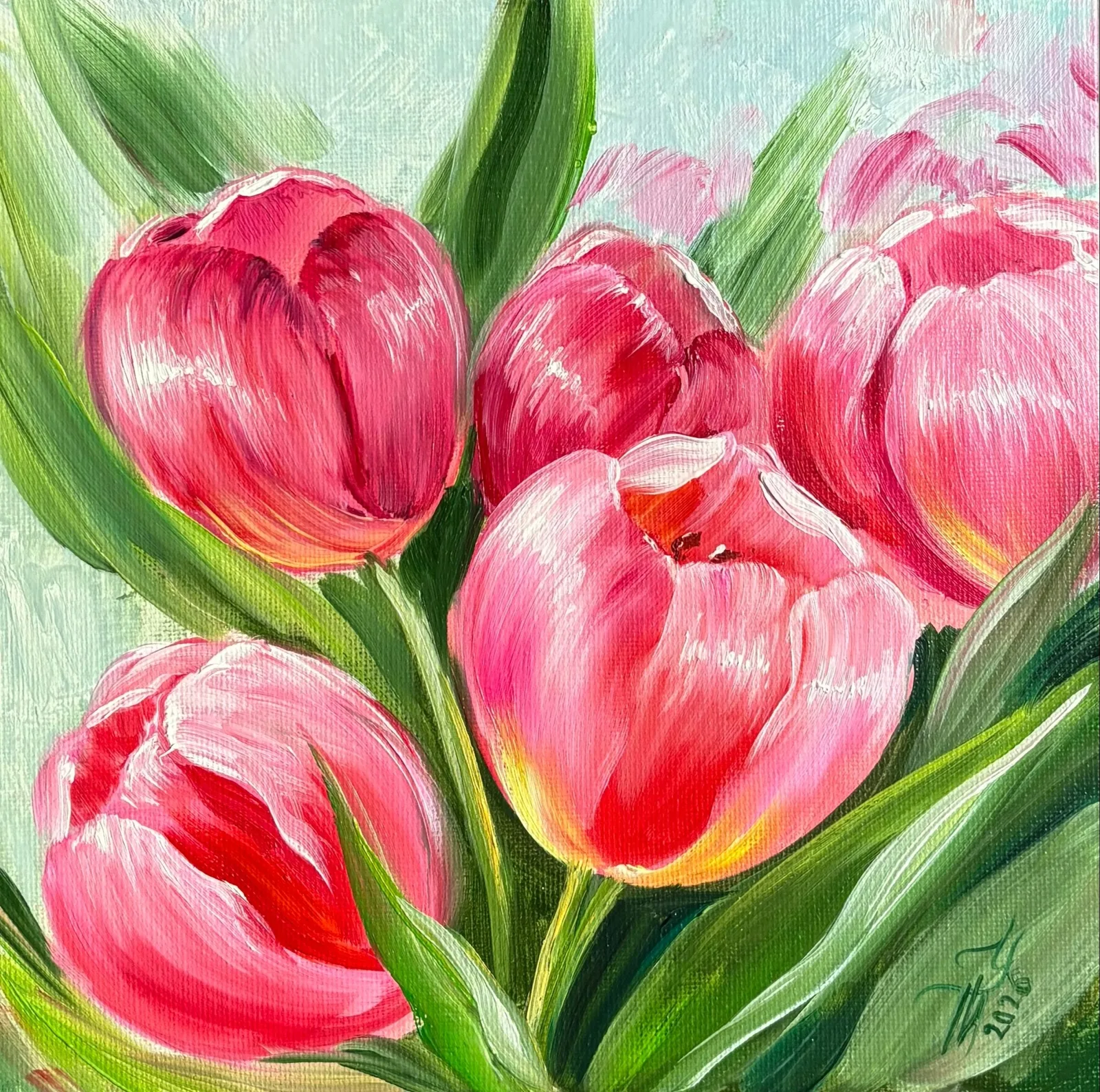 Картина «"Тюльпаны"» — Татьяна Устьянцева, Натюрморт, аукцион Artstore