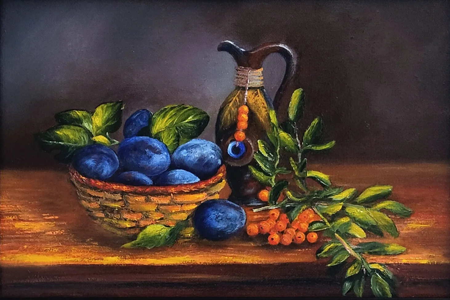 Картина «Сливы и рябина» — Мария Лукашевич, Натюрморт, аукцион Artstore