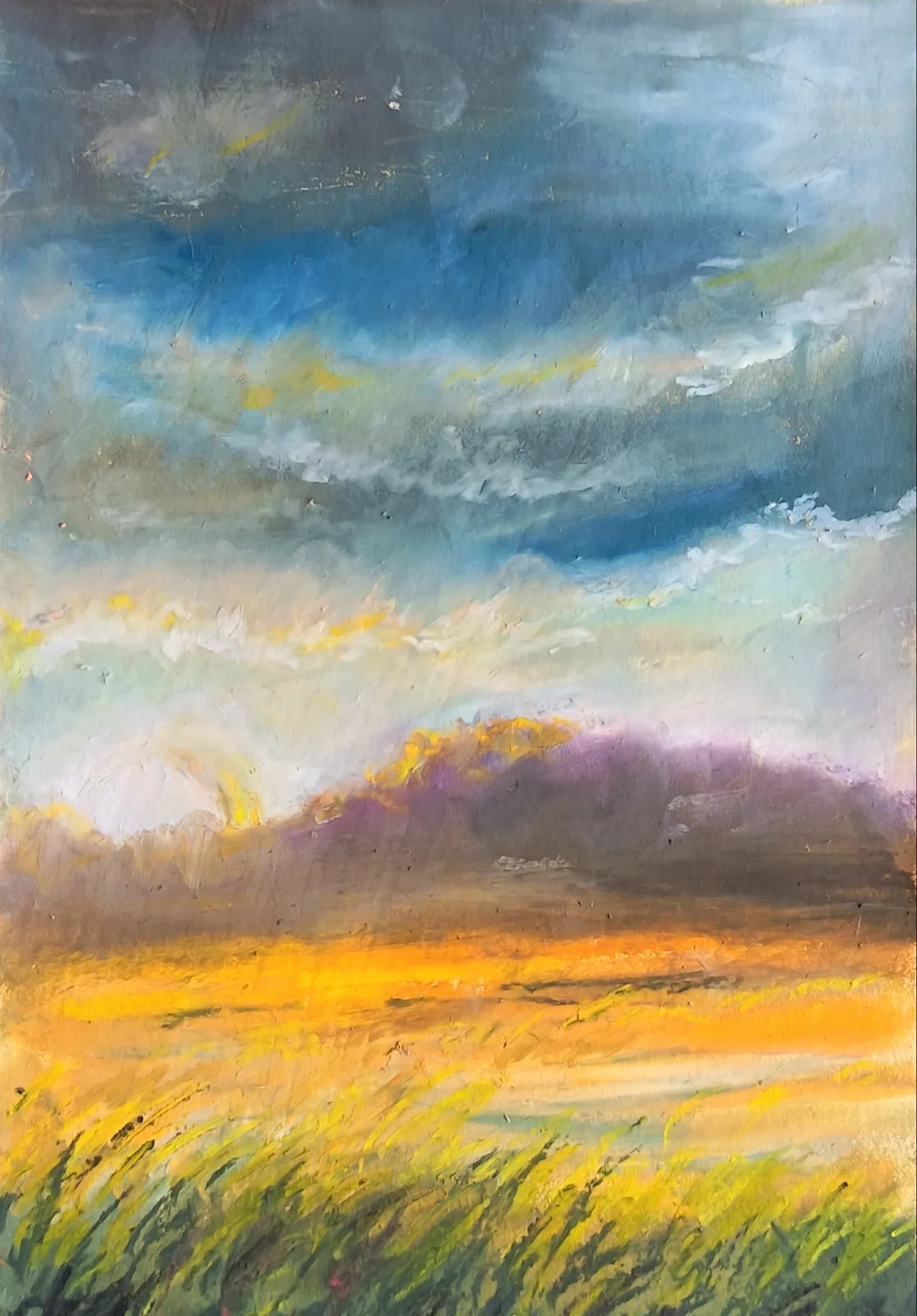Картина «Закат 15*20 см.» — Анастасия Мартыненко, Пейзаж, аукцион Artstore