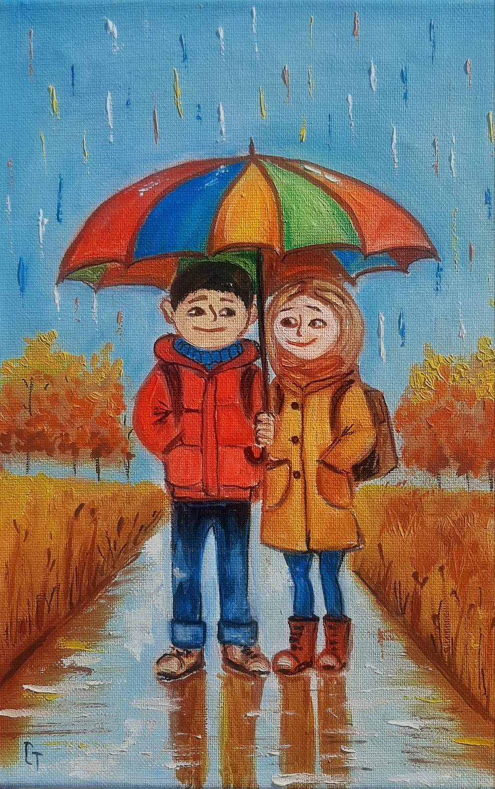 Картина «Дождь для двоих» — Татьяна Сырова, Жанровая живопись, аукцион Artstore