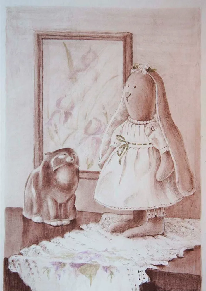 Игрушки.  Графика соусом.