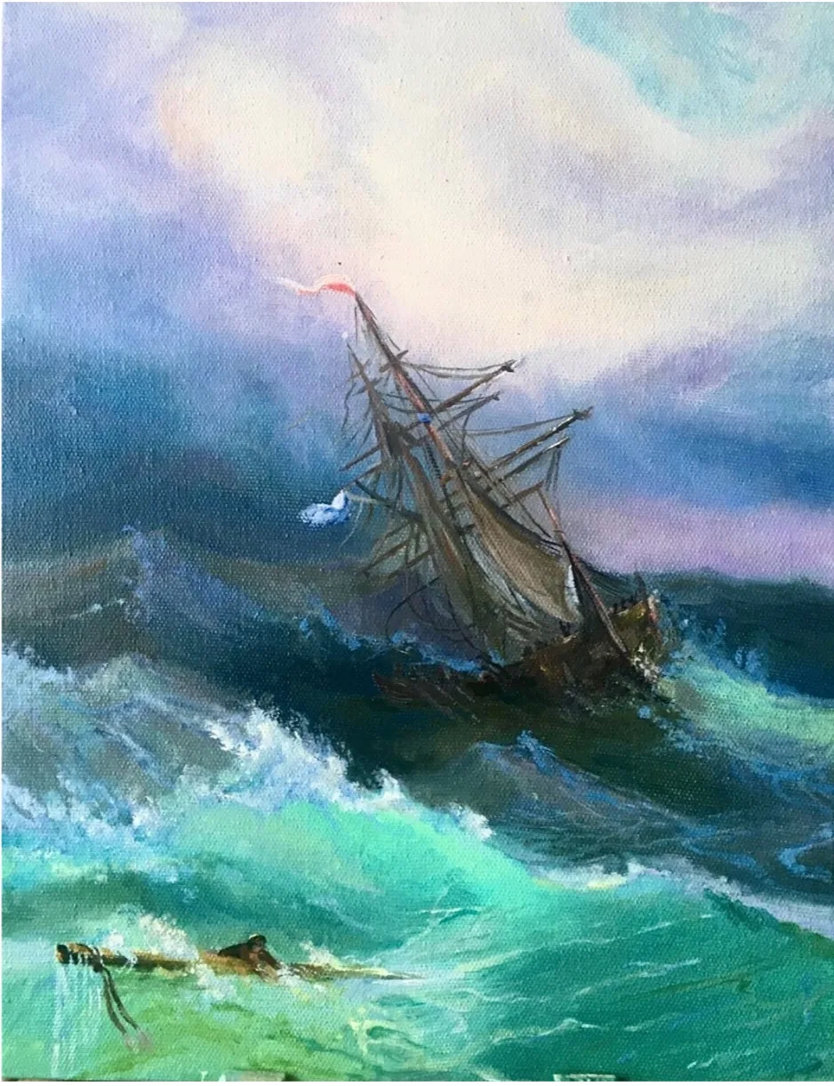 Айвазовский «Корабль в бушующем море»