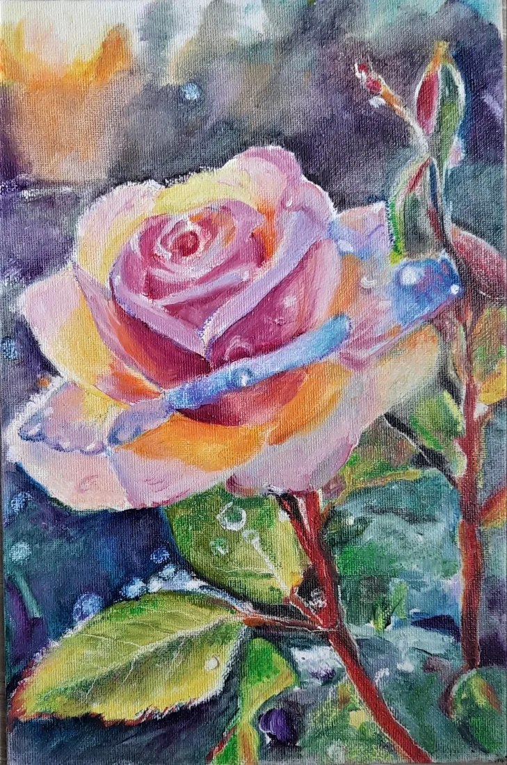 Картина «Роза в утренней росе» — Светлана Хорват, Другое, аукцион Artstore