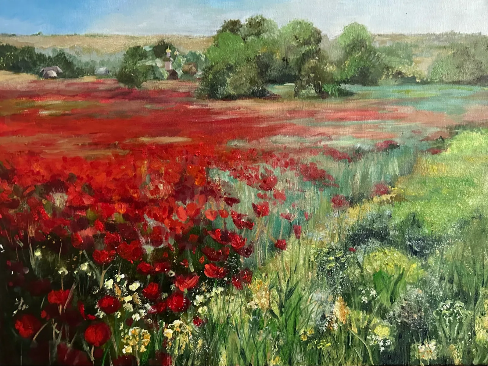 Картина «маковое поле» — Анна Восковых, Пейзаж, аукцион Artstore