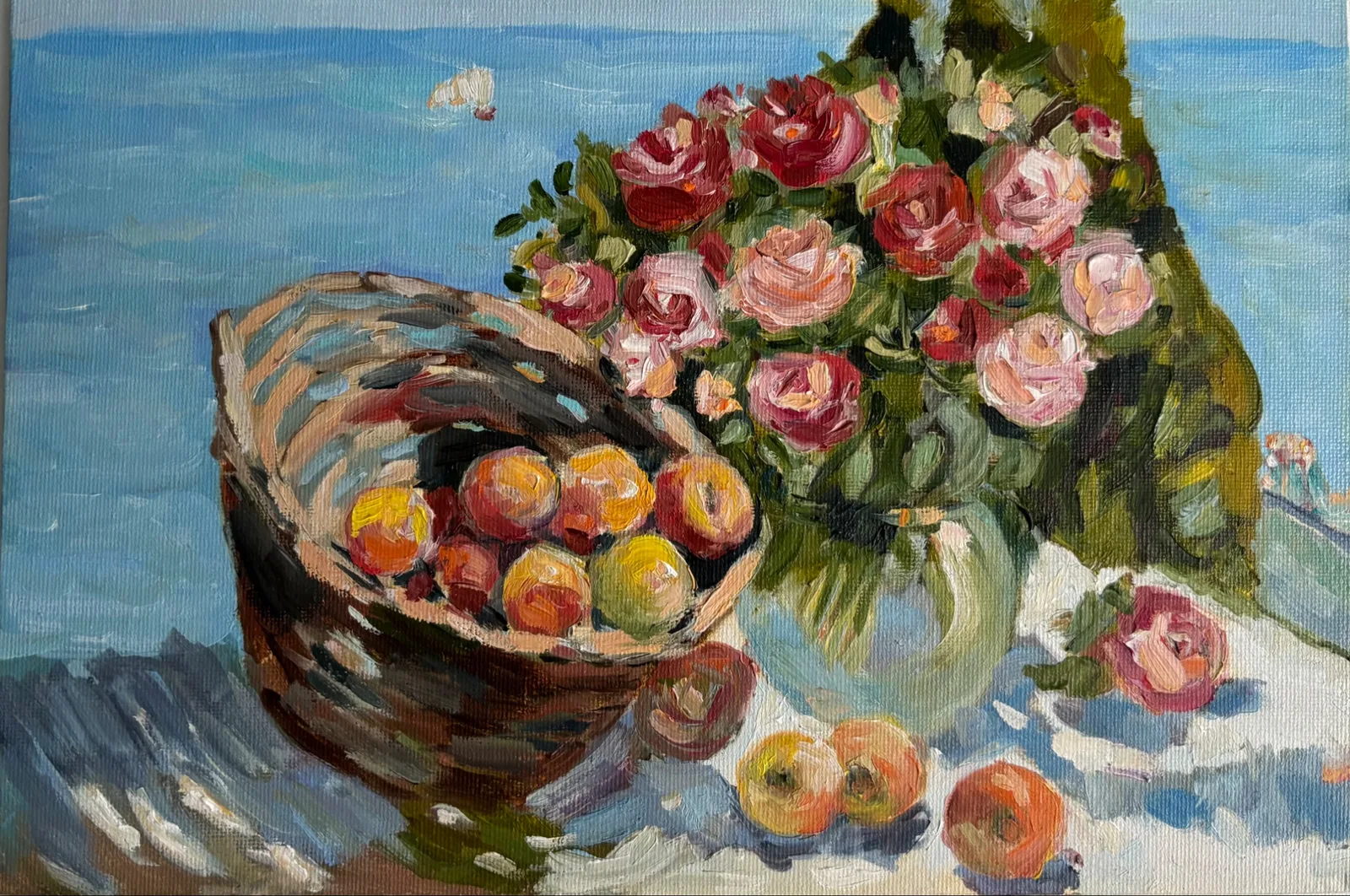 Картина «Яблоки в корзине» — Марина Сметанина, Натюрморт, аукцион Artstore