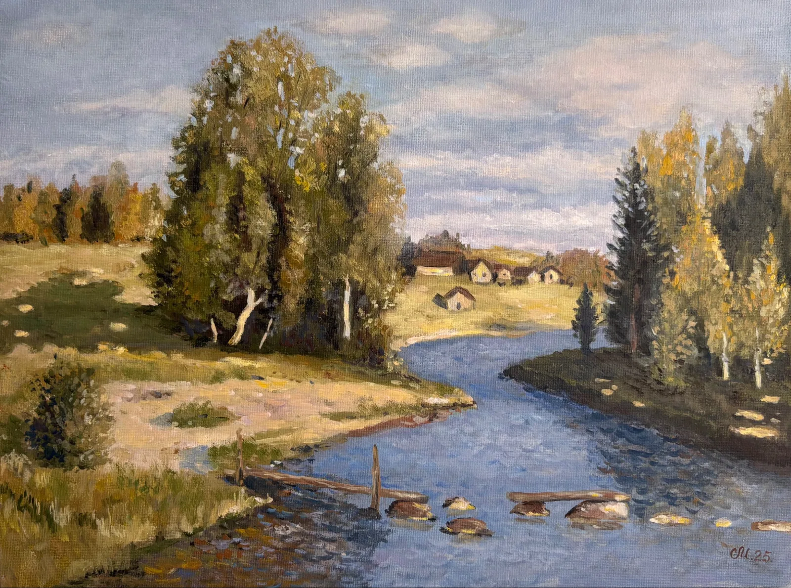 Картина «У реки» — Марина Сметанина, Пейзаж, аукцион Artstore