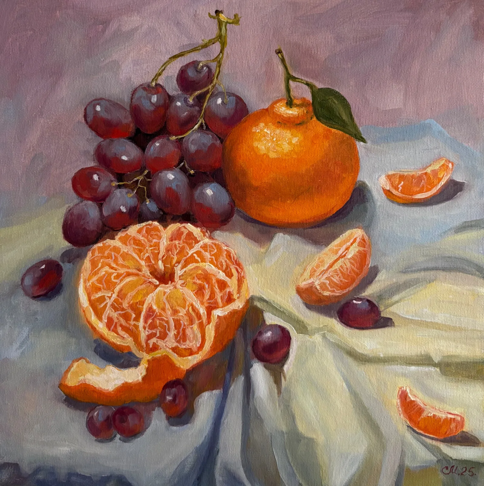 Картина «Мандаринки» — Марина Сметанина, Натюрморт, аукцион Artstore