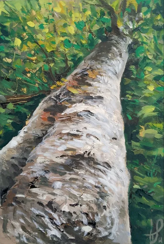 Картина «Спиленная береза» — Павел Масякин, Пейзаж, аукцион Artstore