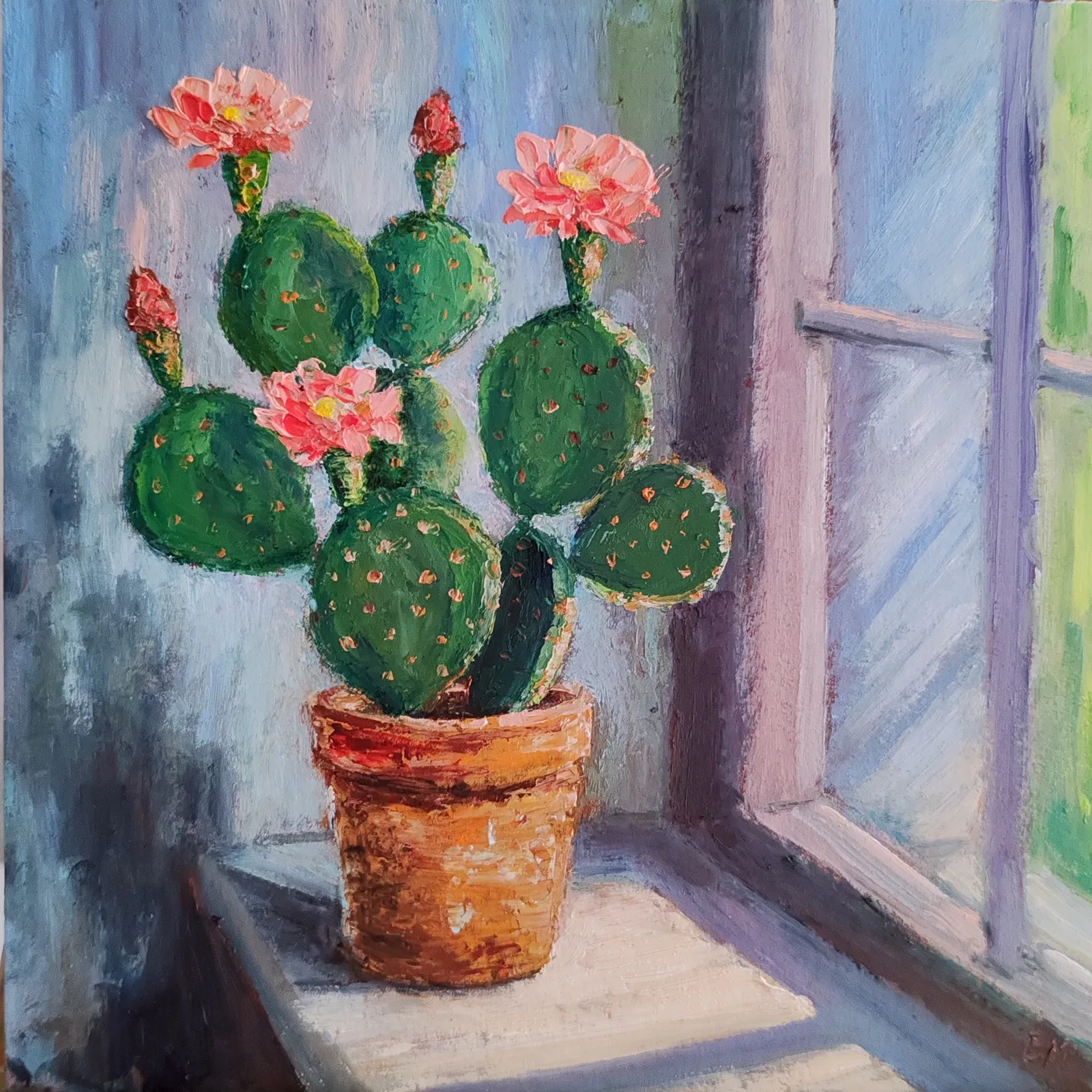 Картина «Цветущий кактус» — Елена Малыхина, Другое, аукцион Artstore