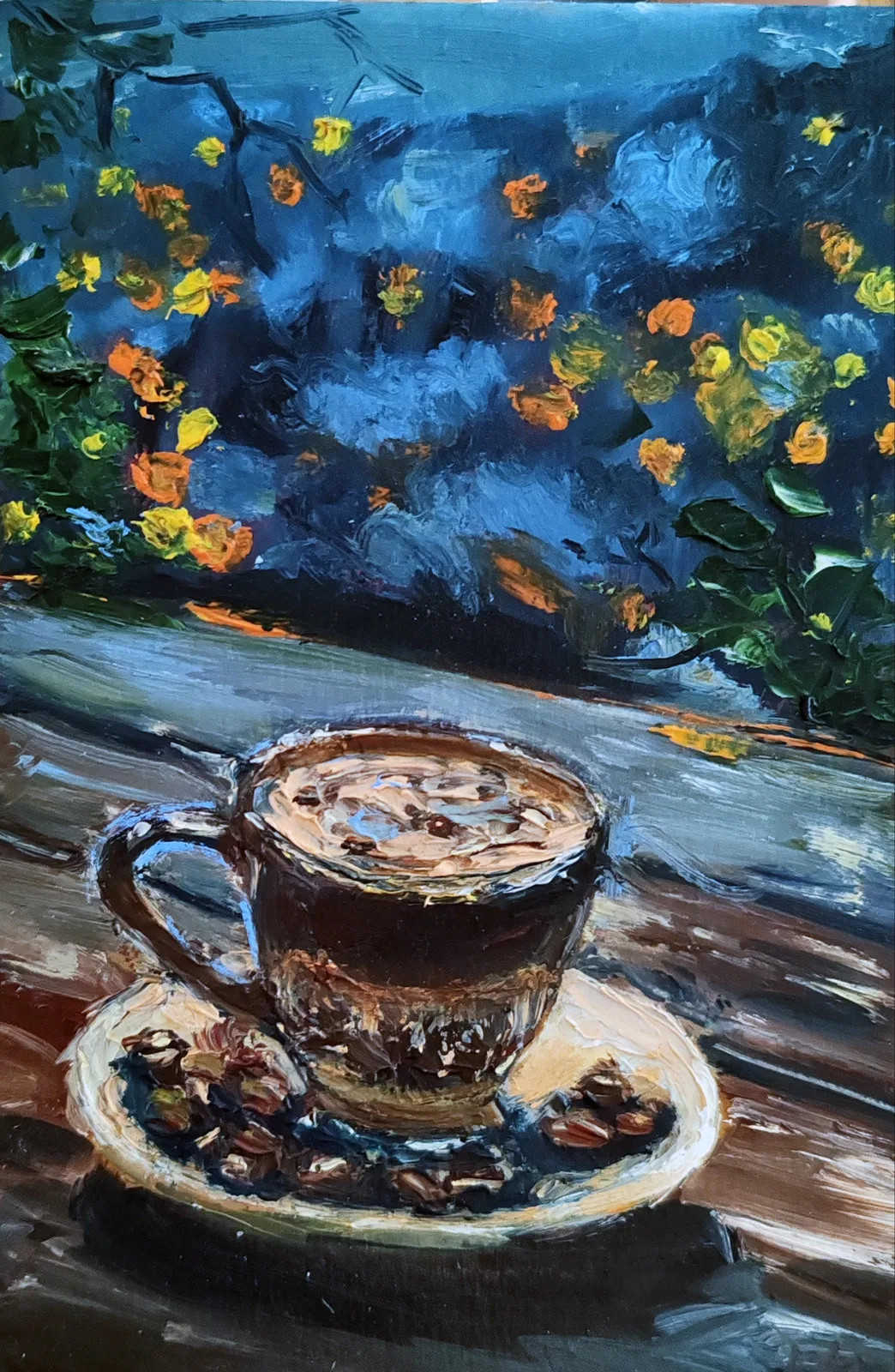 Картина «Кофе на веранде» — Елена Малыхина, Натюрморт, аукцион Artstore