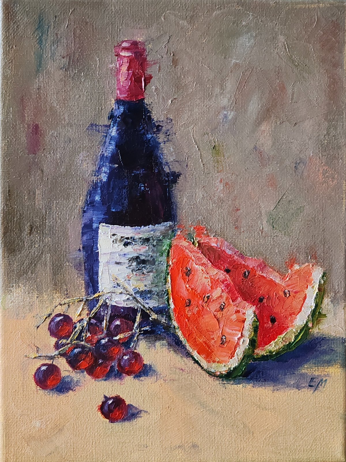 Картина «Вино и фрукты» — Елена Малыхина, Натюрморт, аукцион Artstore