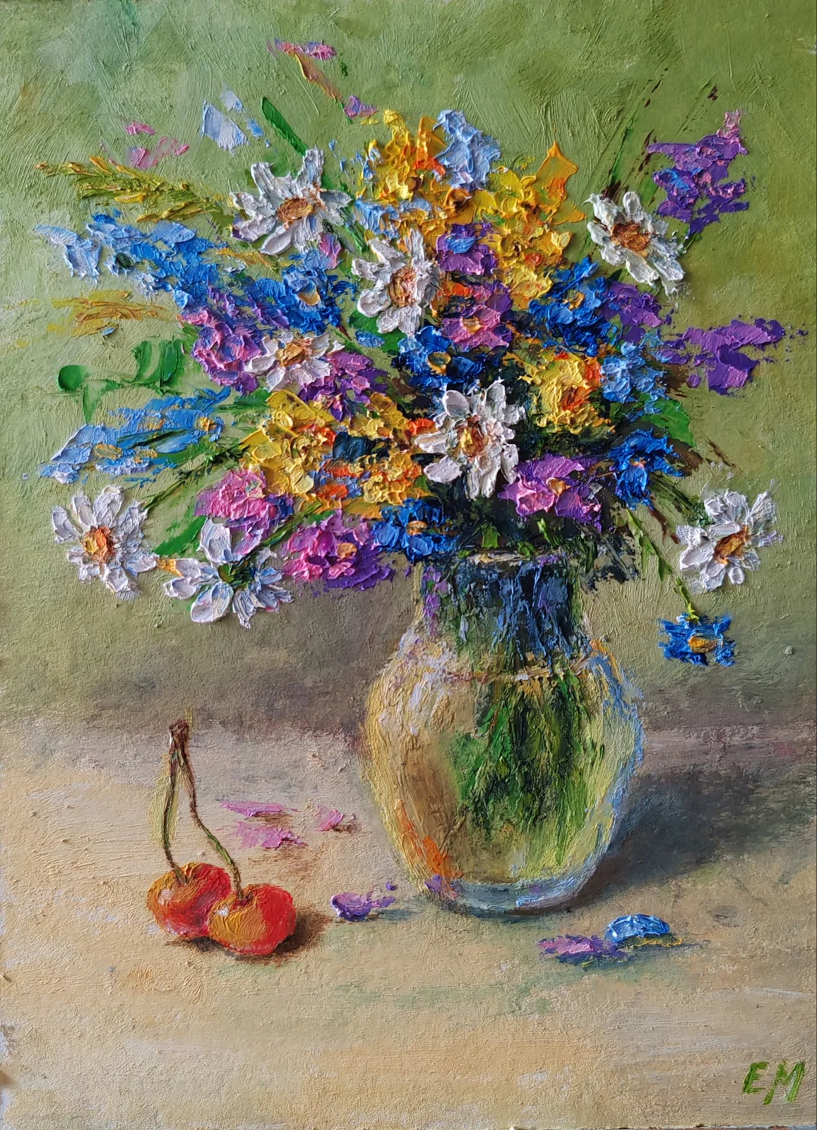 Картина «Полевые цветы» — Елена Малыхина, Натюрморт, аукцион Artstore