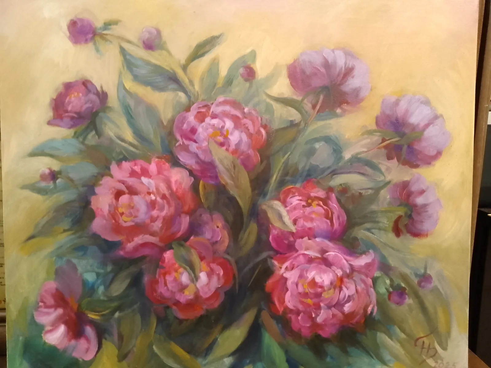 Картина «Красные пионы» — Наталия Руднева, Натюрморт, аукцион Artstore