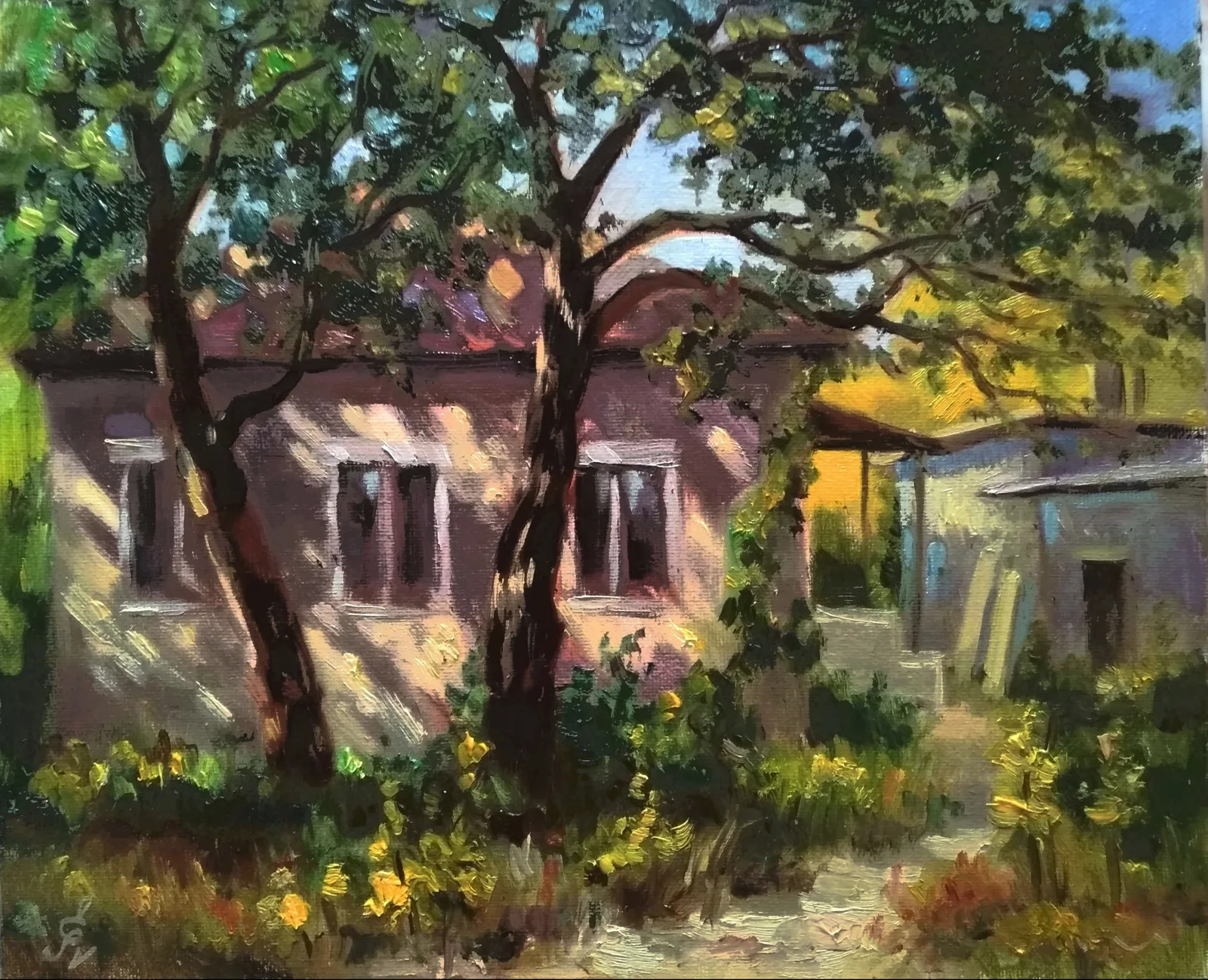 Картина «"В тени акаций"» — Елена Лаушкина, Пейзаж, аукцион Artstore