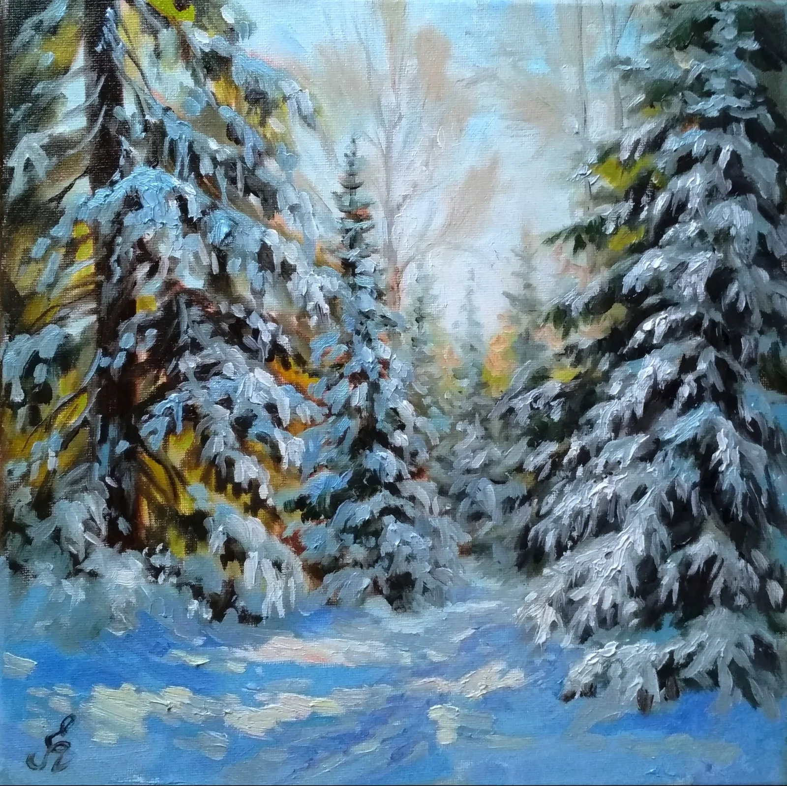 Картина «"Снежный лес"» — Елена Лаушкина, Пейзаж, аукцион Artstore