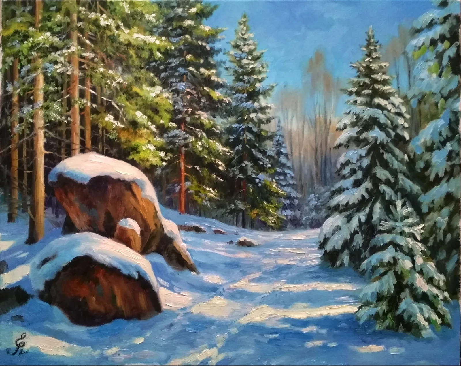 Картина «"Радость зимнего леса"» — Елена Лаушкина, Пейзаж, аукцион Artstore