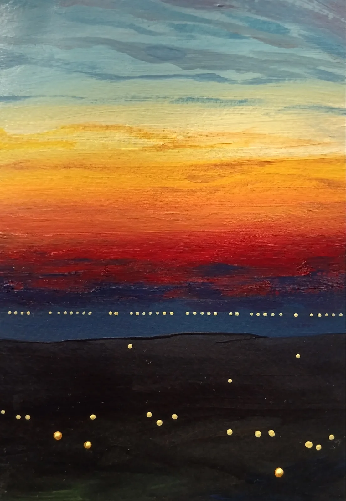 Картина «"Городской закат"» — Олеся Нарыжная, Городской пейзаж, аукцион Artstore