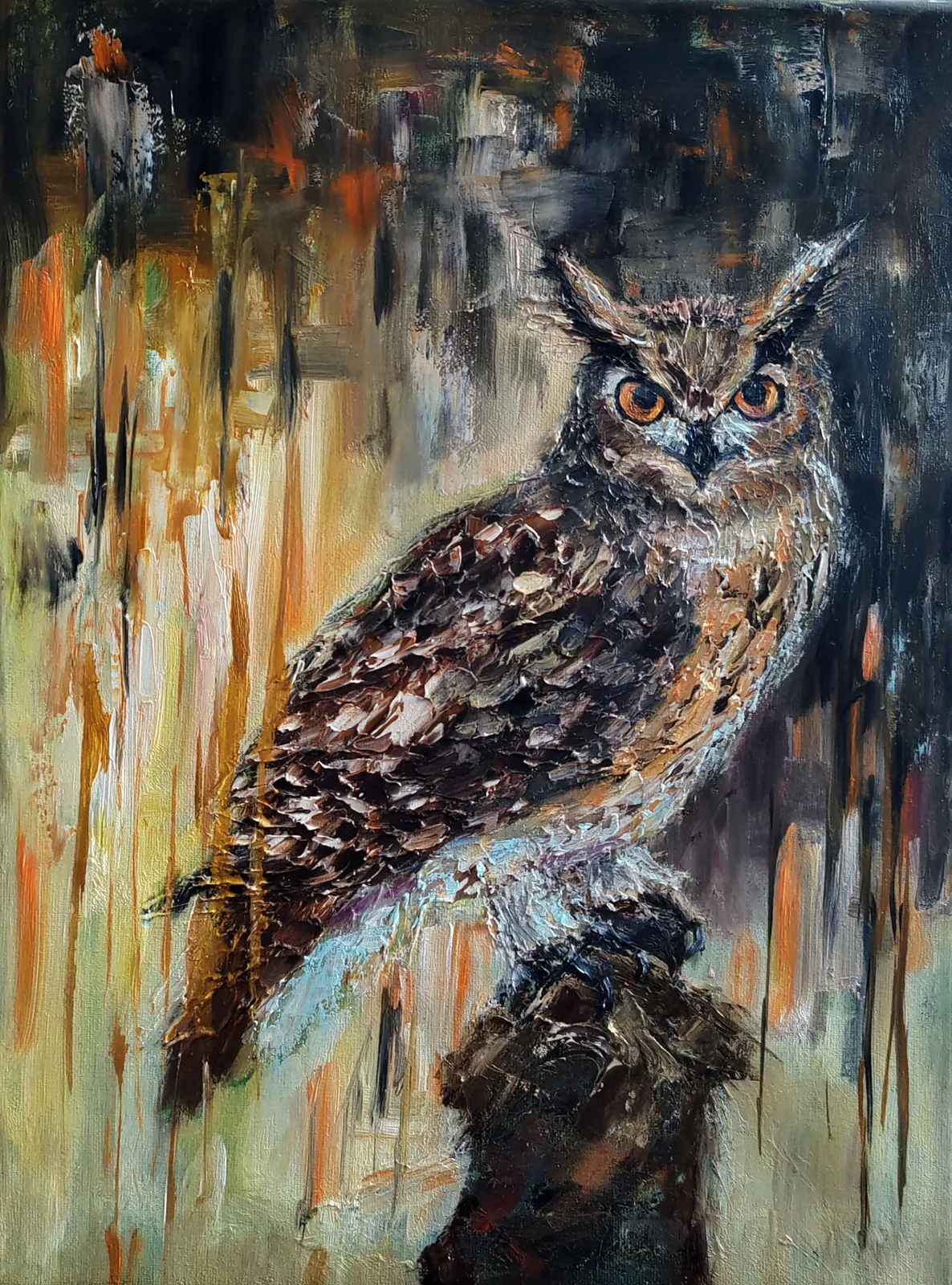 Картина «Филин» — Елена Малыхина, Анималистика, аукцион Artstore