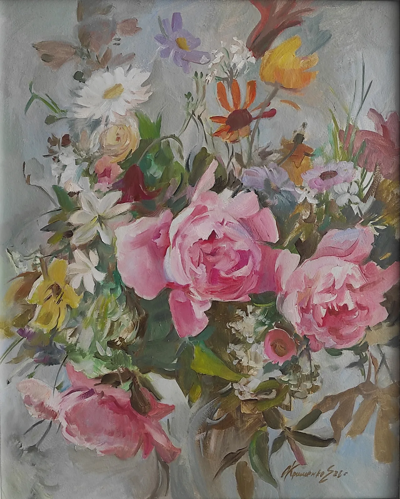 Картина «Летящий букет.» — Екатерина Охрименко, Натюрморт, аукцион Artstore