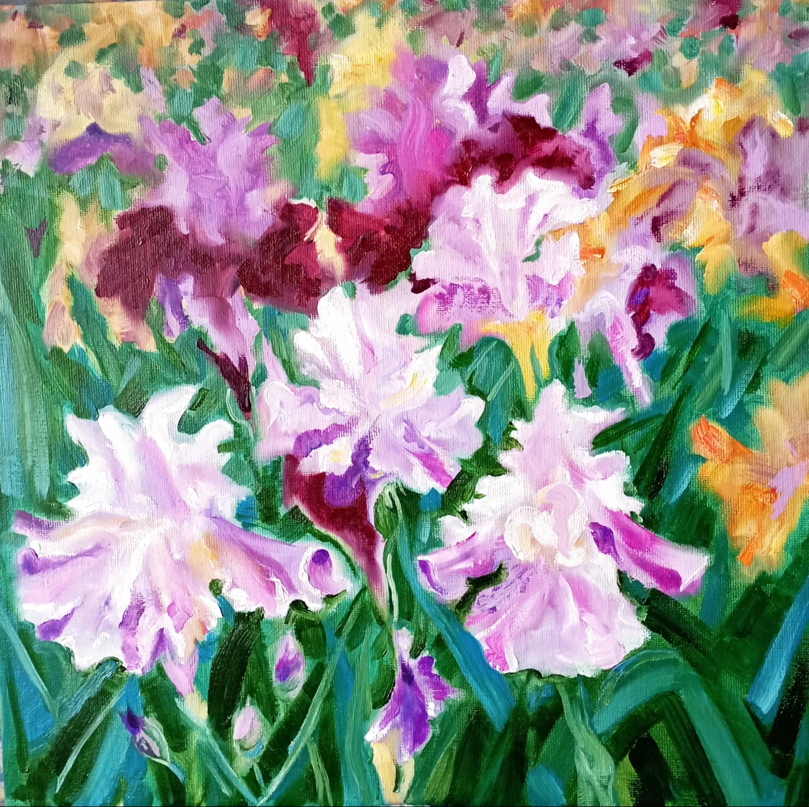 Картина «Ирисы» — Татьяна Мельгунова, Пейзаж, аукцион Artstore