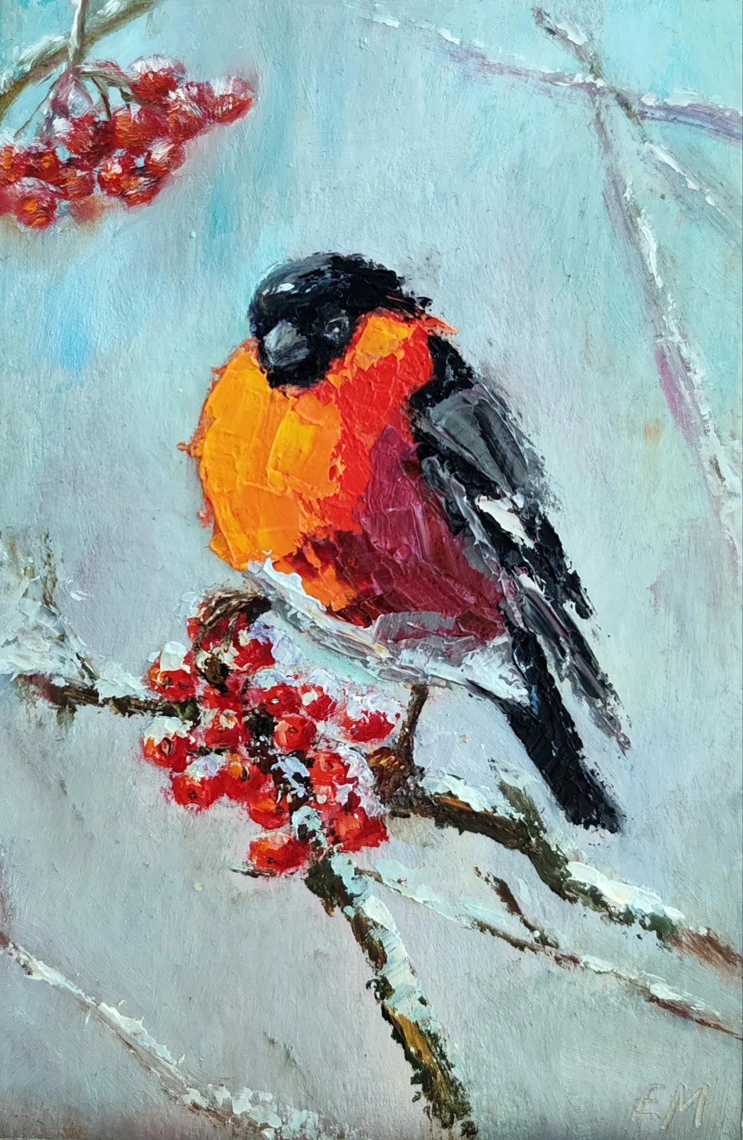 Картина «Снегирь» — Елена Малыхина, Анималистика, аукцион Artstore