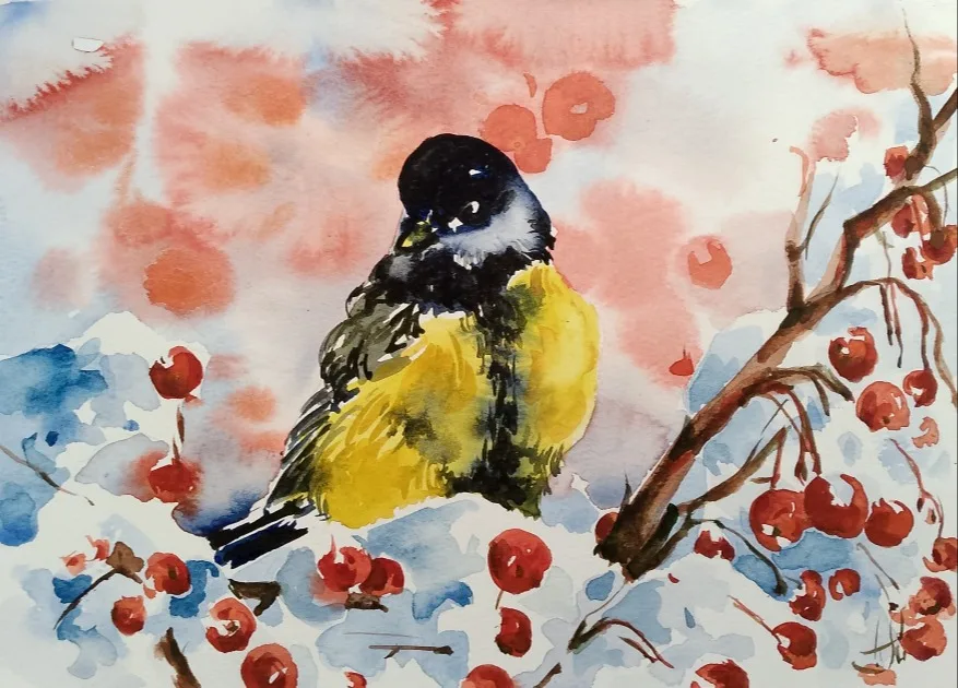 Картина «Синичка» — Павел Масякин, Анималистика, аукцион Artstore