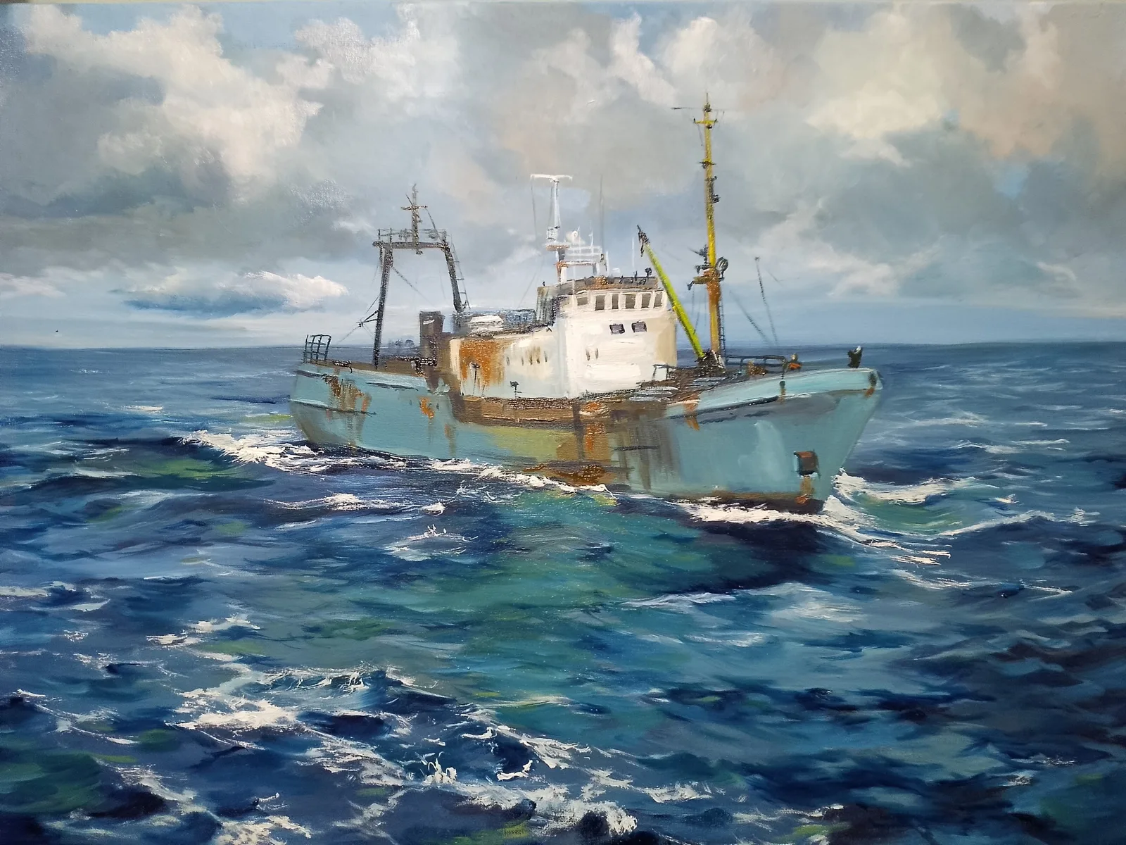 Картина «Траулер в море» — Дмитрий Николаевич, Пейзаж, аукцион Artstore