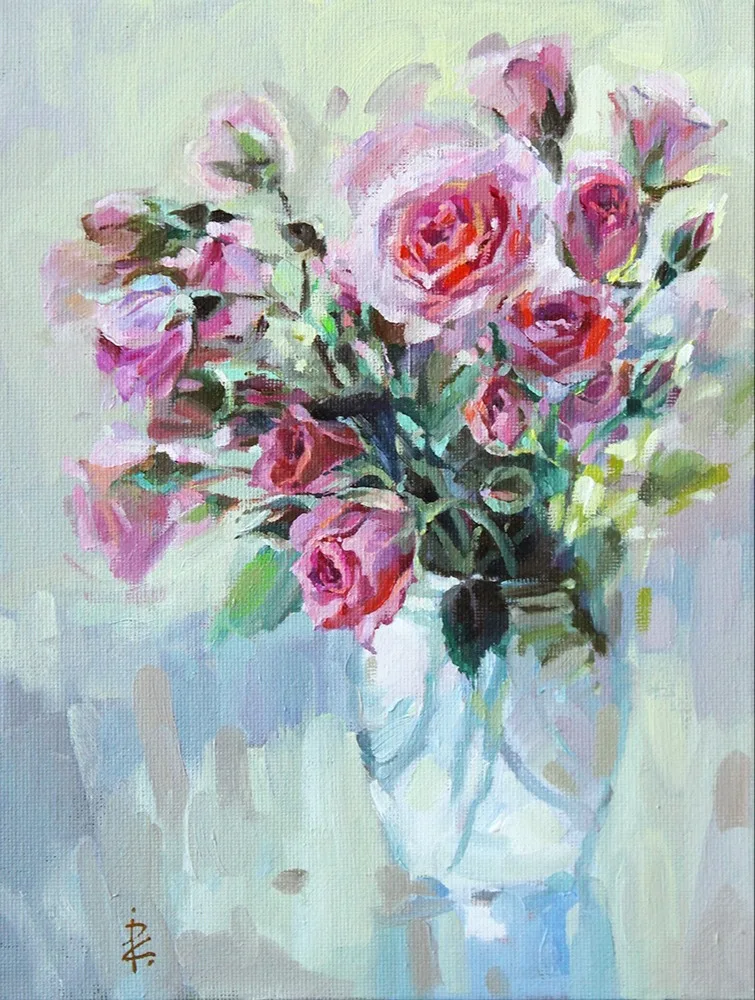 Картина «Утренние розы» — Светлана Рогозина, Натюрморт, аукцион Artstore