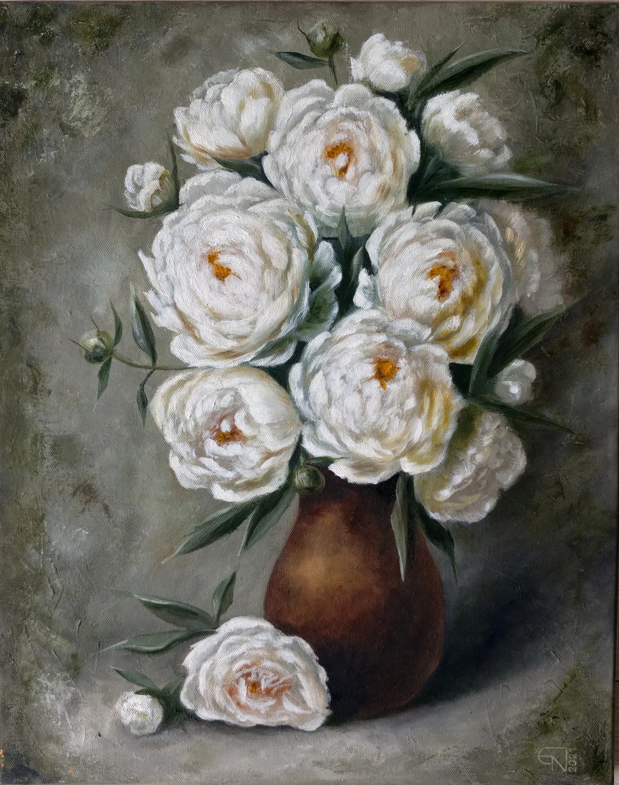 Картина «Белые пионы» — Екатерина Нефедова, Натюрморт, аукцион Artstore