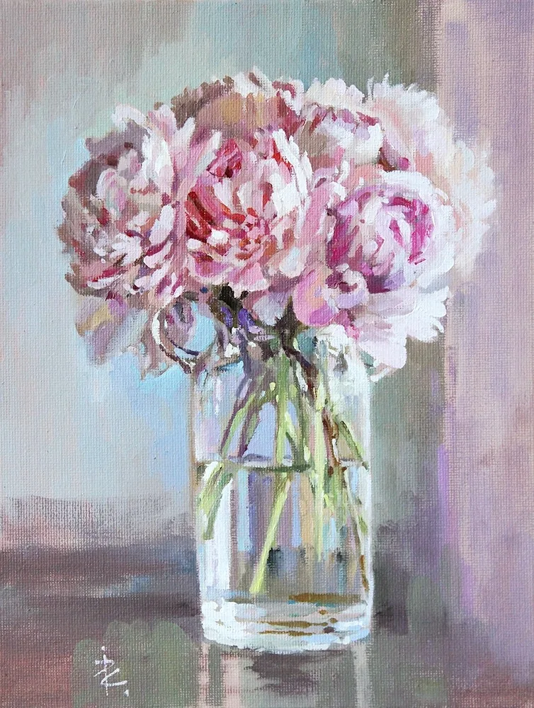 Картина «Букетик пионов» — Светлана Рогозина, Натюрморт, аукцион Artstore