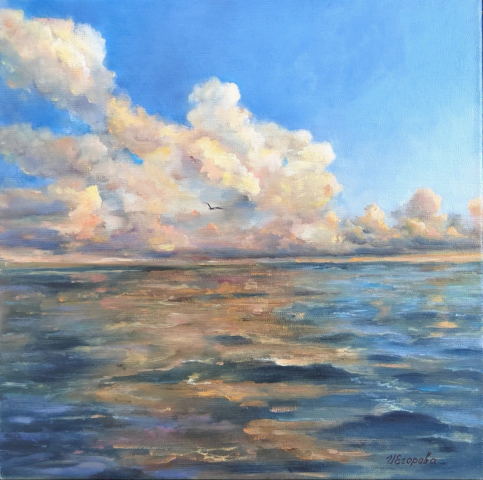 Картина «Грозовые облака на закате» — Ирина Егорова, Пейзаж, аукцион Artstore