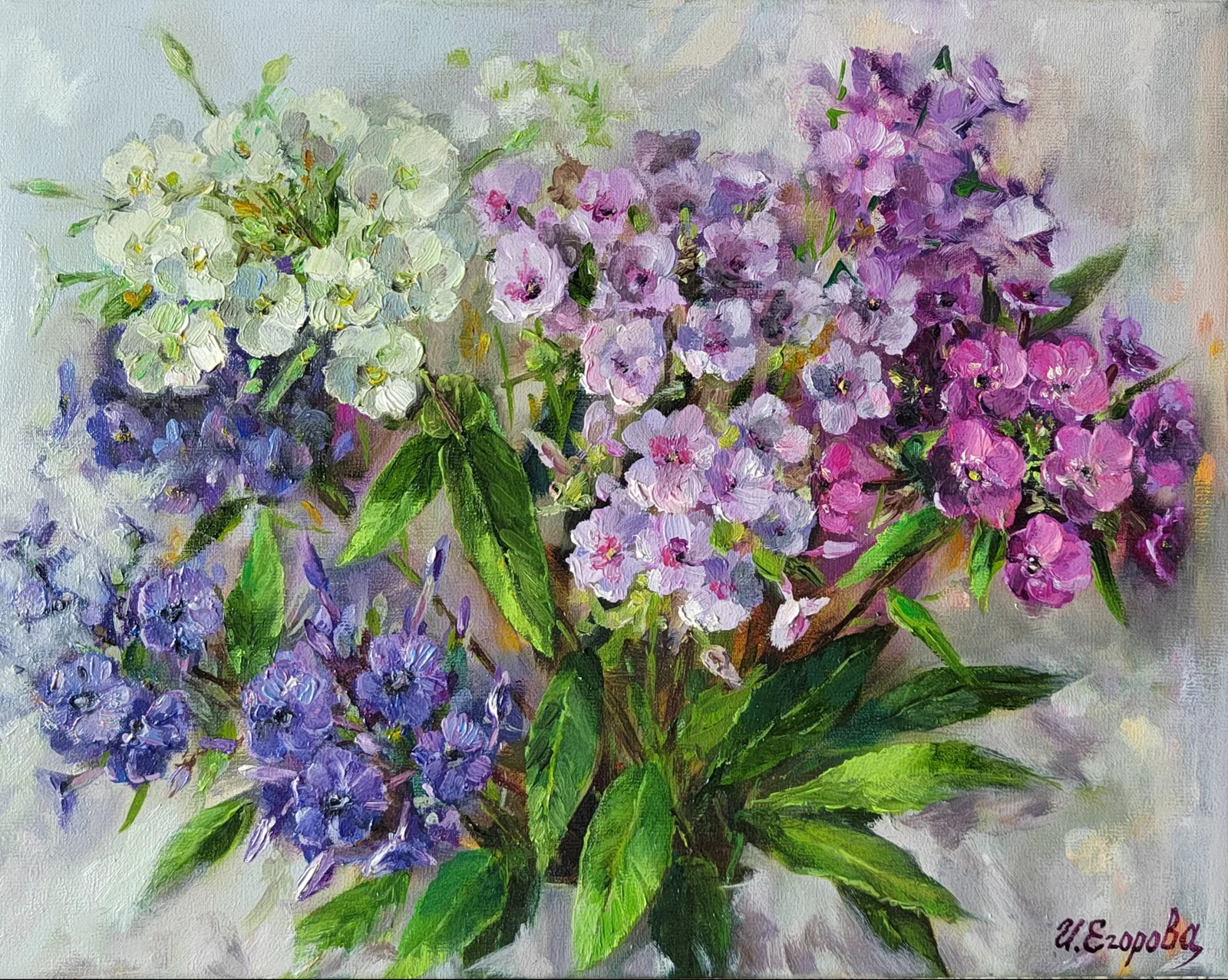 Картина «Флоксы в палисаднике» — Ирина Егорова, Натюрморт, аукцион Artstore