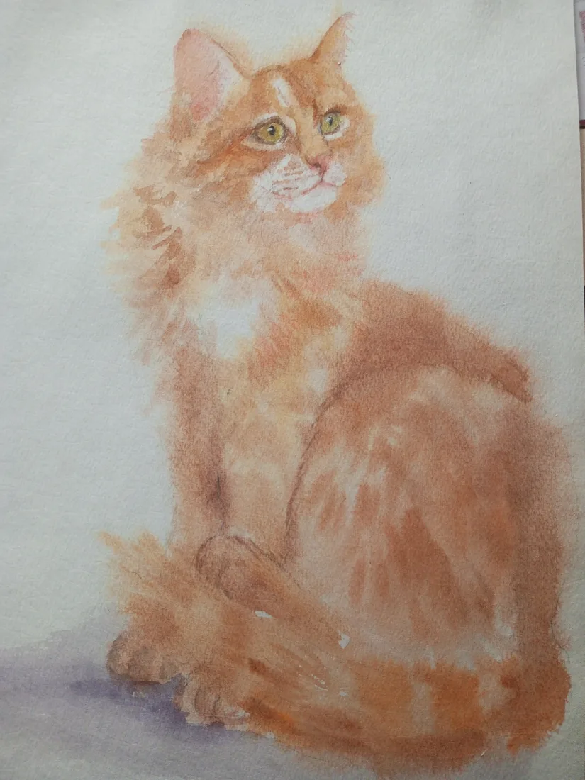 Картина «Рыжая кошка» — Валентина Ситникова, Анималистика, аукцион Artstore