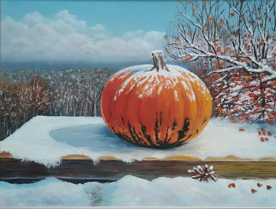 Картина «Забытая тыква» — Вера Полежаева, Пейзаж, аукцион Artstore