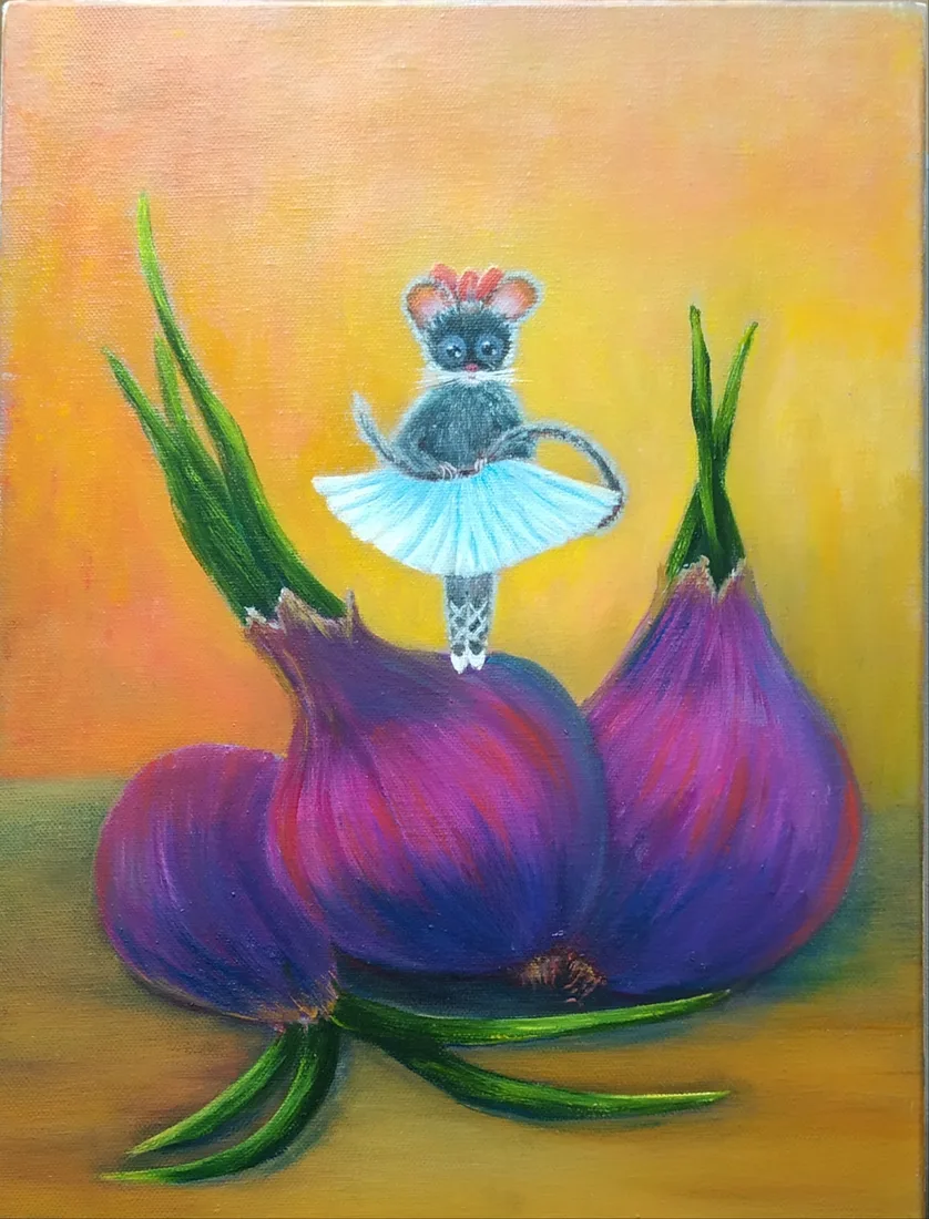 Картина «Мышка- балерина» — Вера Полежаева, Анималистика, аукцион Artstore