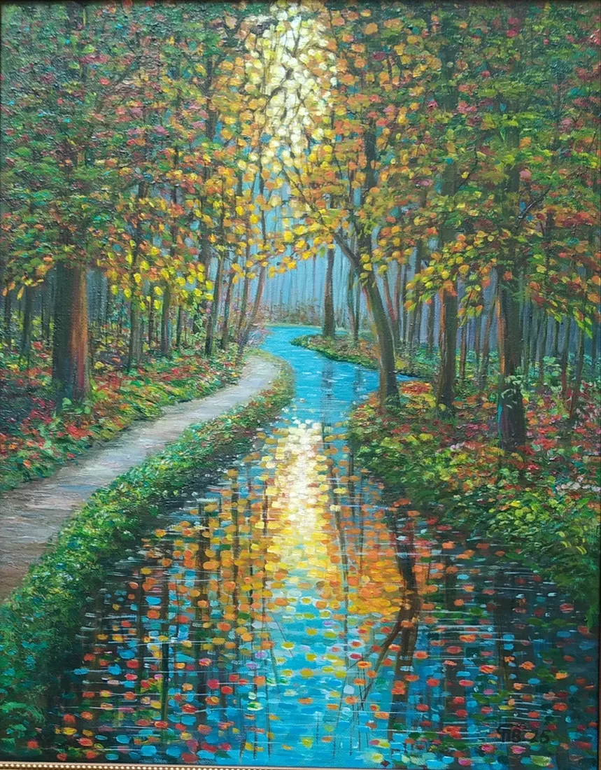 Картина «Зеркало леса» — Вера Полежаева, Пейзаж, аукцион Artstore
