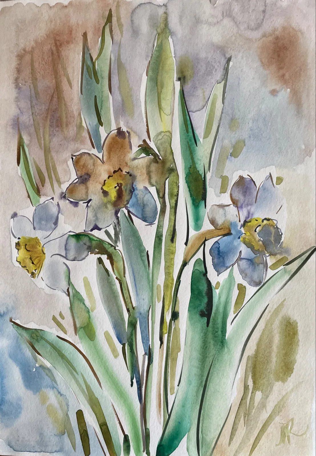 Картина «Нарциссы» — Маша Казак, Пейзаж, аукцион Artstore