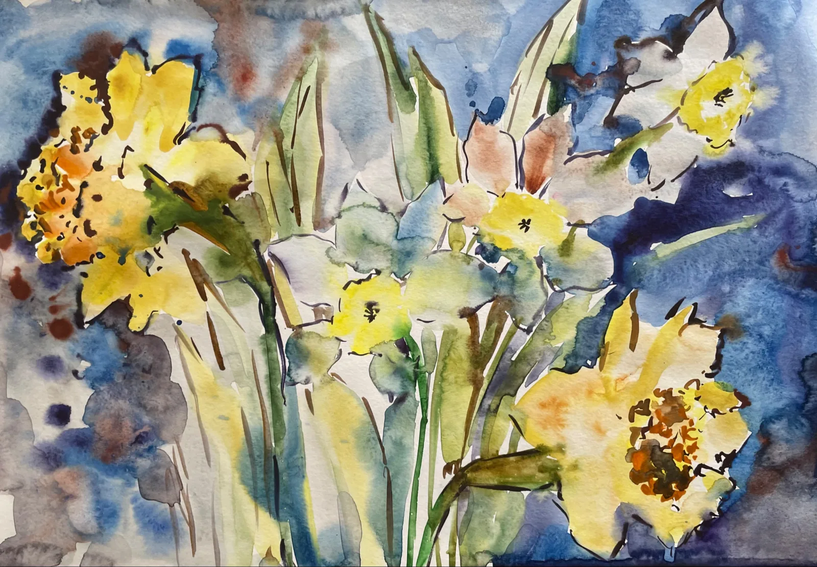 Картина «Нарциссы» — Маша Казак, Натюрморт, аукцион Artstore