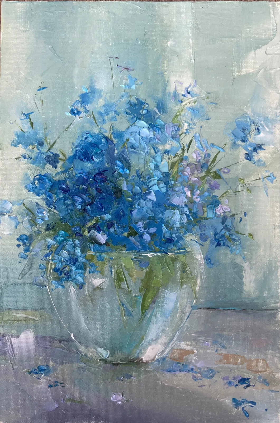 Картина ««Незабудки»» — Любовь Касаткина, Натюрморт, аукцион Artstore