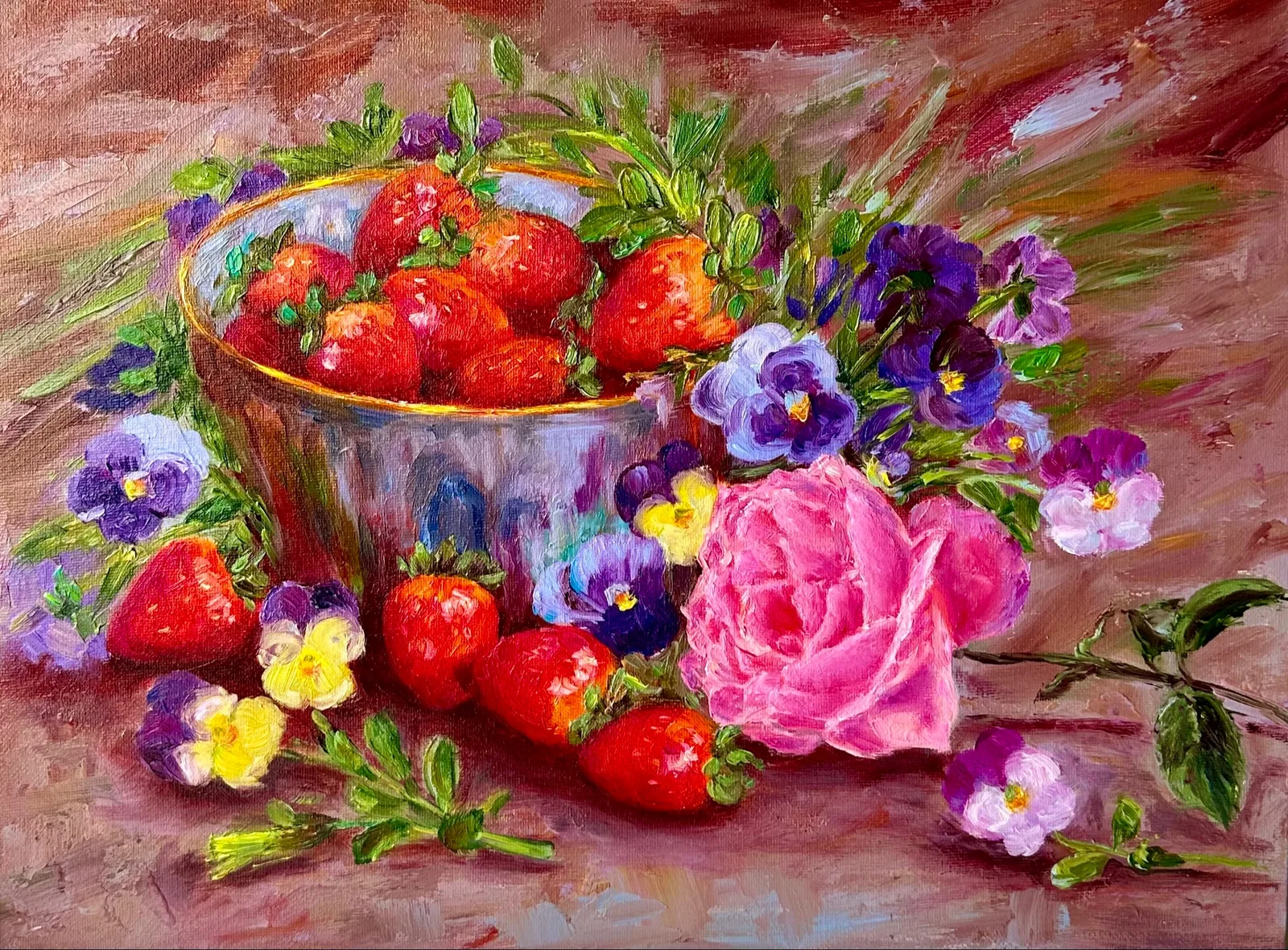 Картина «Натюрморт с розой» — Светлана Бальникова, Натюрморт, аукцион Artstore