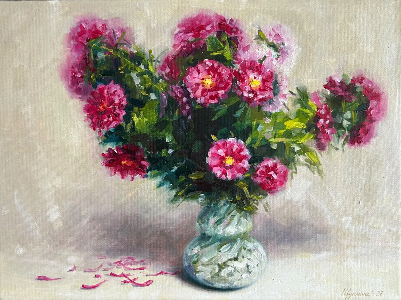 Картина ««Букет хризантем»» — Ольга Шуклина, Натюрморт, аукцион Artstore