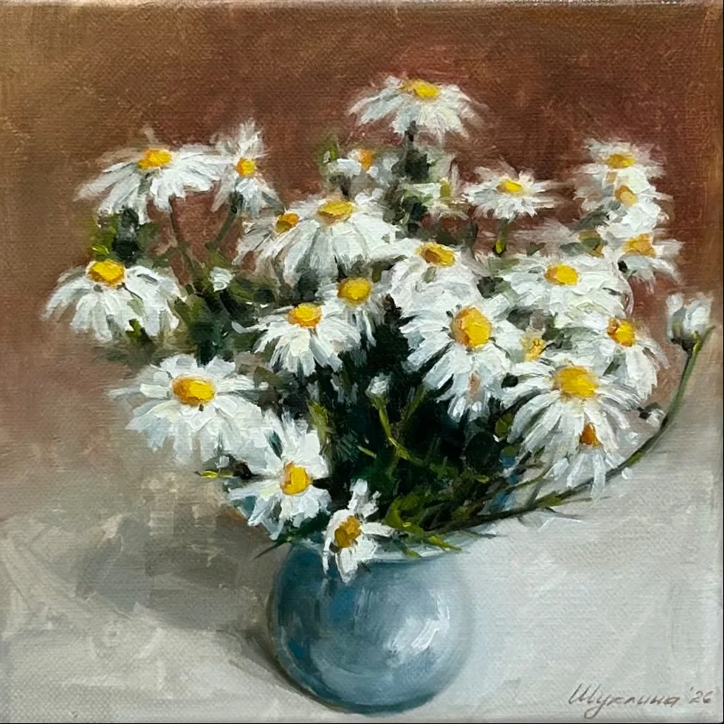 Картина ««Ромашки»» — Ольга Шуклина, Натюрморт, аукцион Artstore