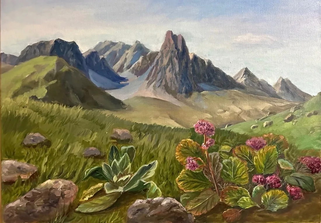 Картина «Цветы в горах» — Светлана Здорова, Пейзаж, аукцион Artstore