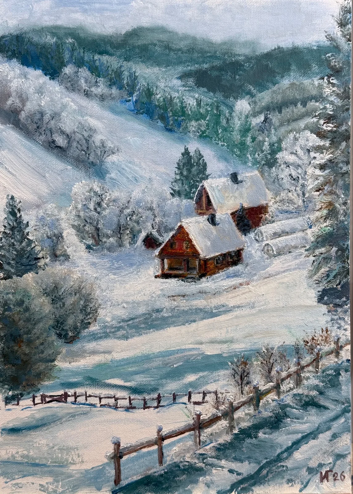 Картина ««Зимний сюжет»» — Галина Иванова, Пейзаж, аукцион Artstore